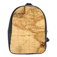 Map Discovery America Ship Train School Bag (xl) by Sudhe