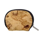 Map Discovery America Ship Train Accessory Pouch (Small) Back