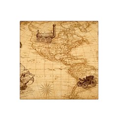 Map Discovery America Ship Train Satin Bandana Scarf by Sudhe