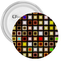 Squares Colorful Texture Modern Art 3  Buttons by Sudhe