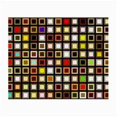 Squares Colorful Texture Modern Art Small Glasses Cloth by Sudhe