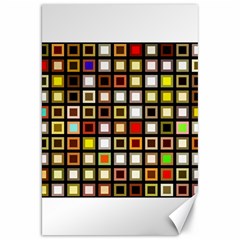 Squares Colorful Texture Modern Art Canvas 20  X 30  by Sudhe