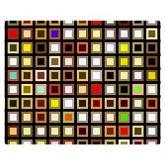 Squares Colorful Texture Modern Art Double Sided Flano Blanket (medium)  by Sudhe