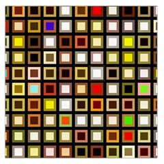 Squares Colorful Texture Modern Art Large Satin Scarf (square) by Sudhe