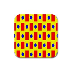 Pattern Design Backdrop Rubber Square Coaster (4 Pack)  by Sudhe