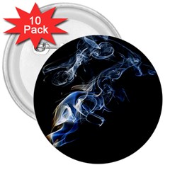 Smoke Flame Dynamic Wave Motion 3  Buttons (10 Pack)  by Sudhe