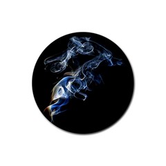 Smoke Flame Dynamic Wave Motion Rubber Coaster (round)  by Sudhe