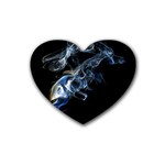 Smoke Flame Dynamic Wave Motion Heart Coaster (4 pack)  Front