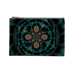 Abstract Digital Geometric Pattern Cosmetic Bag (large) by Sudhe