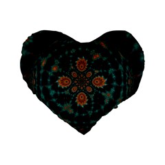 Abstract Digital Geometric Pattern Standard 16  Premium Heart Shape Cushions by Sudhe