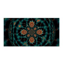 Abstract Digital Geometric Pattern Satin Wrap by Sudhe