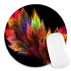 Abstract Digital Art Fractal Round Mousepads by Sudhe