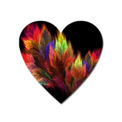 Abstract Digital Art Fractal Heart Magnet