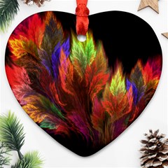 Abstract Digital Art Fractal Heart Ornament (two Sides) by Sudhe