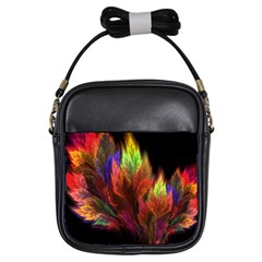 Abstract Digital Art Fractal Girls Sling Bag by Sudhe