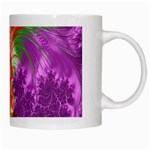 Fractal Purple Green Orange Yellow White Mugs Right