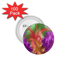 Fractal Purple Green Orange Yellow 1 75  Buttons (100 Pack)  by Sudhe