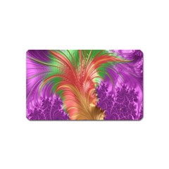 Fractal Purple Green Orange Yellow Magnet (name Card) by Sudhe