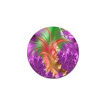 Fractal Purple Green Orange Yellow Golf Ball Marker (10 pack) Front