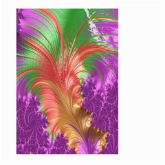 Fractal Purple Green Orange Yellow Large Garden Flag (two Sides) by Sudhe