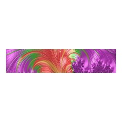 Fractal Purple Green Orange Yellow Velvet Scrunchie by Sudhe