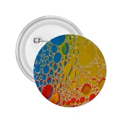 Bubbles Abstract Lights Yellow 2 25  Buttons by Sudhe