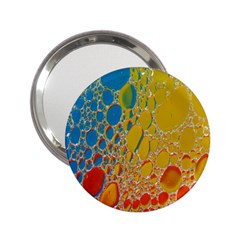 Bubbles Abstract Lights Yellow 2 25  Handbag Mirrors by Sudhe