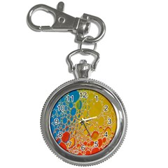 Bubbles Abstract Lights Yellow Key Chain Watches by Sudhe