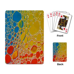 Bubbles Abstract Lights Yellow Playing Cards Single Design by Sudhe