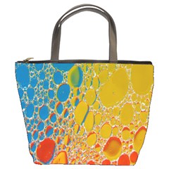 Bubbles Abstract Lights Yellow Bucket Bag