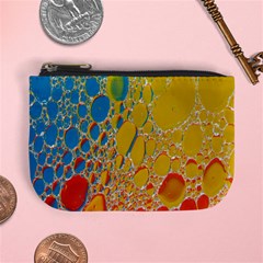 Bubbles Abstract Lights Yellow Mini Coin Purse by Sudhe