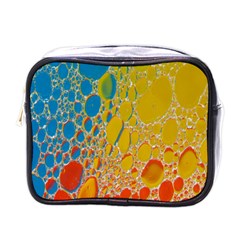 Bubbles Abstract Lights Yellow Mini Toiletries Bag (one Side)