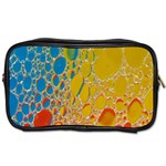 Bubbles Abstract Lights Yellow Toiletries Bag (Two Sides) Front