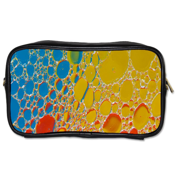 Bubbles Abstract Lights Yellow Toiletries Bag (Two Sides)