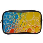 Bubbles Abstract Lights Yellow Toiletries Bag (Two Sides) Back