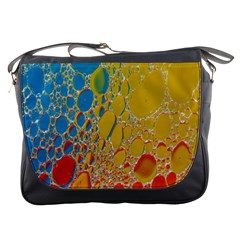 Bubbles Abstract Lights Yellow Messenger Bag by Sudhe