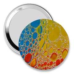 Bubbles Abstract Lights Yellow 3  Handbag Mirrors by Sudhe