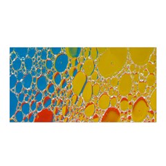 Bubbles Abstract Lights Yellow Satin Wrap by Sudhe