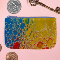 Bubbles Abstract Lights Yellow Large Coin Purse by Sudhe