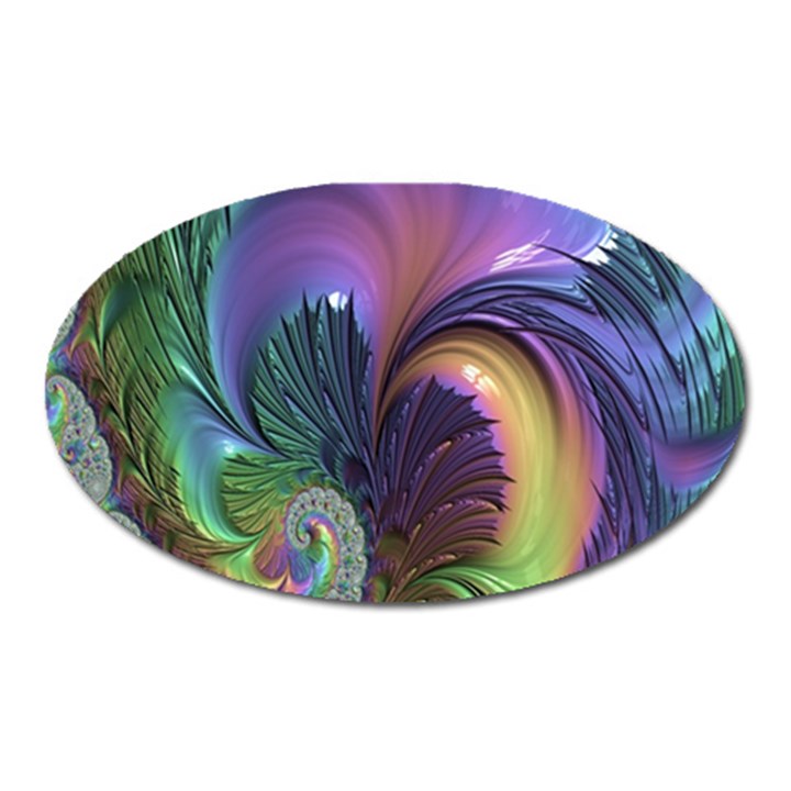 Fractal Artwork Art Swirl Vortex Oval Magnet