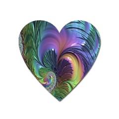 Fractal Artwork Art Swirl Vortex Heart Magnet by Sudhe