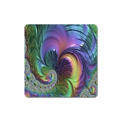 Fractal Artwork Art Swirl Vortex Square Magnet by Sudhe