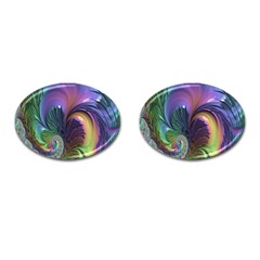 Fractal Artwork Art Swirl Vortex Cufflinks (oval) by Sudhe