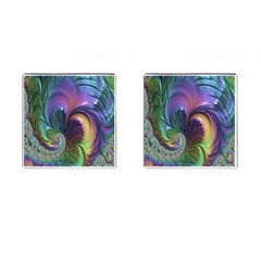 Fractal Artwork Art Swirl Vortex Cufflinks (square) by Sudhe