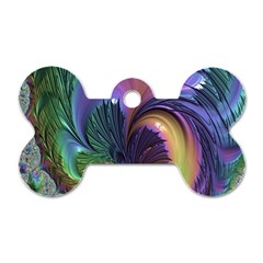 Fractal Artwork Art Swirl Vortex Dog Tag Bone (one Side) by Sudhe