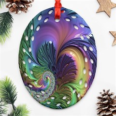 Fractal Artwork Art Swirl Vortex Ornament (oval Filigree) by Sudhe