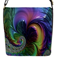 Fractal Artwork Art Swirl Vortex Flap Closure Messenger Bag (s) by Sudhe