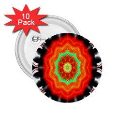 Abstract Kaleidoscope Colored 2 25  Buttons (10 Pack)  by Sudhe