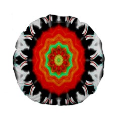 Abstract Kaleidoscope Colored Standard 15  Premium Flano Round Cushions by Sudhe