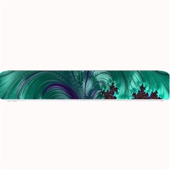 Fractal Turquoise Feather Swirl Small Bar Mats by Sudhe